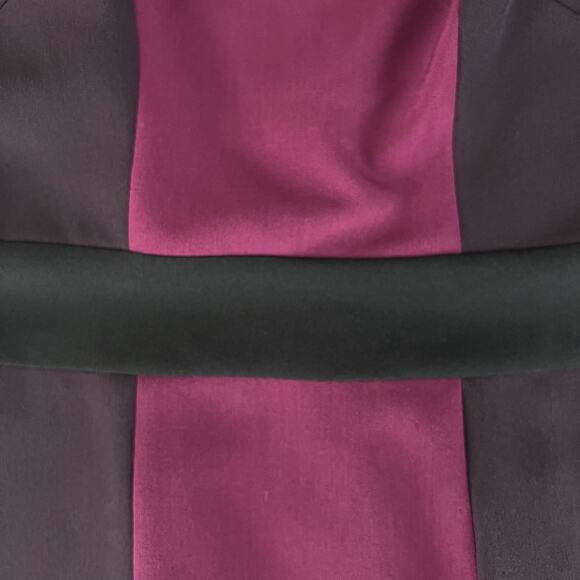 NWT Coldwater Creek Sheath Dress 4 | Colorblock Purple Black Mod Classic Elegant - Picture 11 of 11